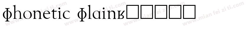 Phonetic Plain字体转换